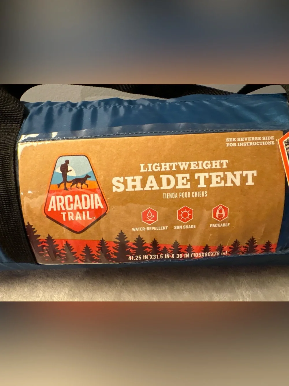 Arcadia Blue Lightweight Shade Tent - Packable Sun Shelter
